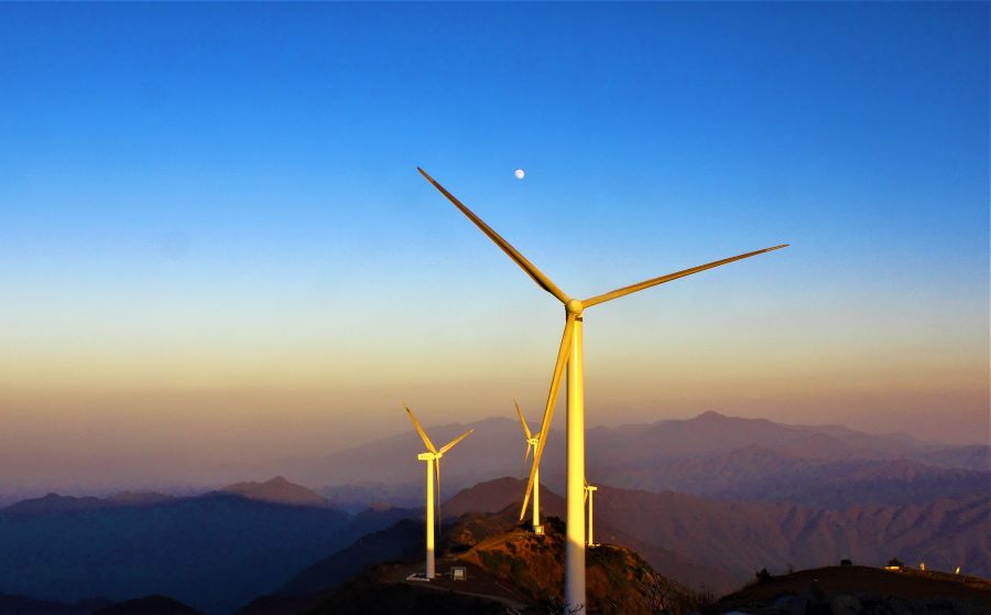 華中地區首座內陸風電場-咸寧九宮山風電場（新能源公司供稿）